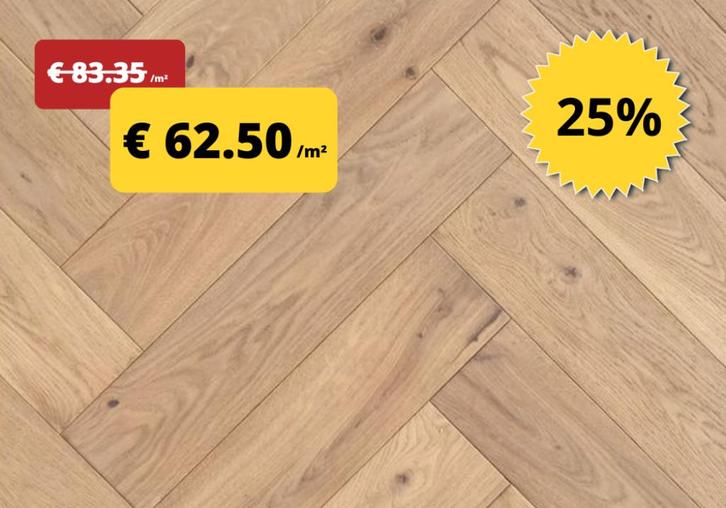 Visgraat vloer voor € 62.50 /m² ! - STOCKVERKOOP, Tuin en Terras, Bloempotten, Nieuw, Ophalen