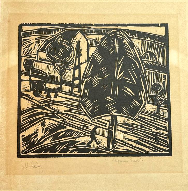 Houtsnede Jef De Pauw - 1924, Antiek en Kunst, Kunst | Etsen en Gravures, Ophalen of Verzenden