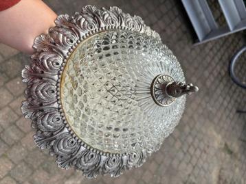 2 vintage plafondlampen, Enlèvement, Utilisé, Métal, Vintage cottage landelijk