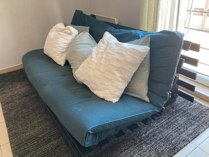 Canapé convertible La Redoute Intérieurs, Huis en Inrichting, Zetels | Zetels, Zo goed als nieuw, Rechte bank, Tweepersoons, Hout