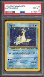 Lapras Holo PSA 8 - 10/62 - Fossil 1999, Envoi, Comme neuf, Cartes en vrac, Foil