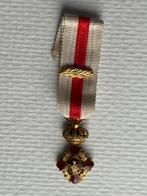 Gouden Mini militair bloedegevet, Verzamelen, Militaria | Algemeen, Ophalen of Verzenden, Landmacht, Lintje, Medaille of Wings