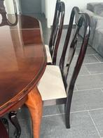 Klassieke kersenhouten eettafel met stoelen, Huis en Inrichting, Ophalen, Zo goed als nieuw