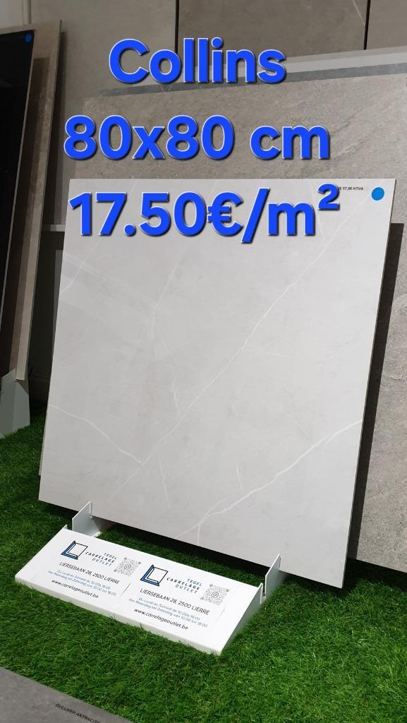Gemarmerde tegel 60x60 cm en 80x80 cm, Doe-het-zelf en Bouw, Tegels, Nieuw, 60 cm of meer, 60 cm of meer, 10 m² of meer, Ophalen