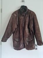 Lederen vintage jas, Kleding | Heren, Jassen | Winter, Ophalen of Verzenden, Gedragen, Maat 52/54 (L), Bruin