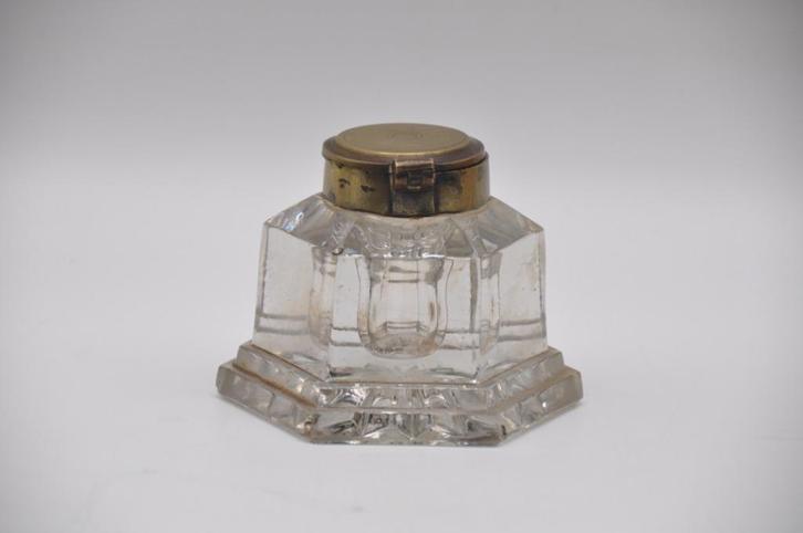 Encrier, cristal, baccarat ?, Antiquités & Art, Antiquités | Verre & Cristal, Enlèvement ou Envoi