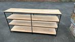 Étagère en acier 180/90/40 avec étagères en bois, Enlèvement, Comme neuf