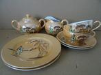 Theeservies vintage Japans theeservies met gebaksbordjes, Ophalen of Verzenden, Zo goed als nieuw, Overige stijlen, Porselein