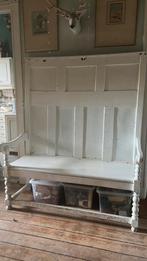 Oude Engelse bank in massief eikenhout (circa 1870), Antiek en Kunst, Antiek | Meubels | Kasten, Ophalen