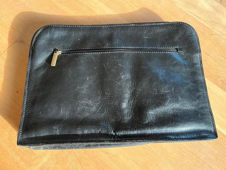 Aktentas Arthur&Aston zwart leder 28x38cm, Handtassen en Accessoires, Koffers, Zo goed als nieuw, Ophalen