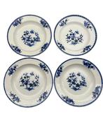 4 assiettes creuses Tournai XVIIIe porcelaine décor mouche, Antiquités & Art, Enlèvement ou Envoi