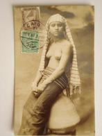 2  Postkaarten uit Egypte van 1907 verstuurd naar Brussel ., Ophalen of Verzenden, Voor 1920, Gelopen, Klederdracht