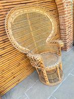 Vintage pauwenstoel , peackockchair rotan, Huis en Inrichting, Stoelen, Ophalen, Gebruikt, Riet of Rotan, Bohemian