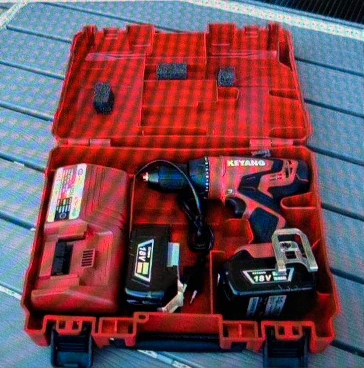 Accuklopboormachine keyang 18 V, Doe-het-zelf en Bouw, Gereedschap | Boormachines, Nieuw, Ophalen of Verzenden