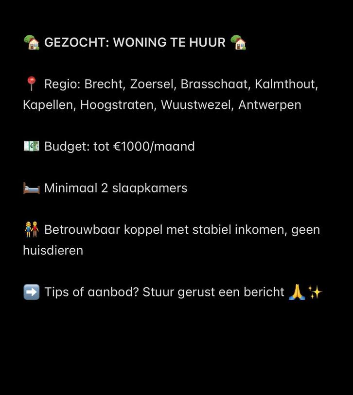 Gezocht, Immo, Op zoek naar een huis