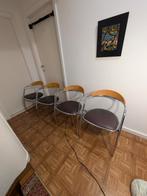 Set van 4 Vintage Effezeta Italiaans Design Stoelen | Chroom, Huis en Inrichting, Ophalen, Gebruikt, Metaal, Vier