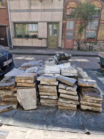 Te koop!! Zelf ophalen te Gent! Geen LEZ terrastegels arduin, Tuin en Terras, Ophalen, Zo goed als nieuw, Terrastegels