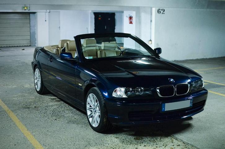 BMW 318 CI, Autos, BMW, Particulier, Série 3, Intérieur cuir, Essence, Cabriolet, 3 portes, Boîte manuelle, Bleu, Beige, Cuir