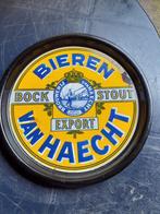 Bieren HAECHT Bock Stout Export emaille dienbord. Haacht, Ophalen of Verzenden, Gebruikt, Reclamebord, Plaat of Schild, Overige merken