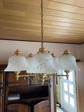 Luchter, Huis en Inrichting, Lampen | Kroonluchters, Ophalen, Gebruikt, Glas