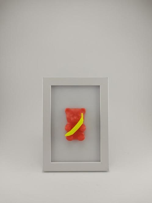Gummy bear banaan kunst, Huis en Inrichting, Woonaccessoires | Lijsten, Nieuw, Minder dan 50 cm, Minder dan 50 cm, Hout, Ophalen of Verzenden