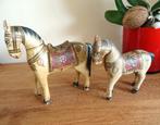 India: houten Ghodi huwelijkspaarden. Ook apart te koop, Antiek en Kunst, Ophalen of Verzenden
