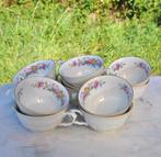 10 tasses a café en porcelaine motif bouquet, Enlèvement ou Envoi