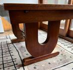 Volle eiken tafel en 6 stoelen ( jaren 1960), Huis en Inrichting, Tafels | Eettafels, Ophalen, Gebruikt