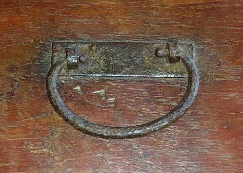 Koloniale koffer 18de eeuw hardhout m. opbergvak, Huis en Inrichting, Woonaccessoires | Kisten, Ophalen