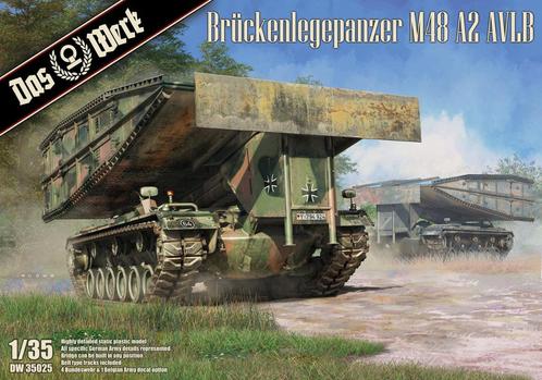 Maquette Das Werk Bruckenlegepanzer M48 A2 AVLB 1/35e, Hobby & Loisirs créatifs, Modélisme | Voitures & Véhicules, Neuf, Tank