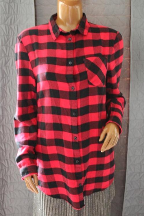 H&M Geruit hemd rood/zwart 170 14/15 jaar, Kinderen en Baby's, Kinderkleding | Maat 170, Zo goed als nieuw, Meisje, Overhemd of Blouse