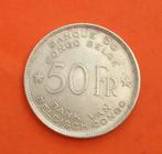 Kongo - Congo  50 frank Belgisch - Congo 1944, Zilver, Ophalen of Verzenden, Losse munt, Zilver
