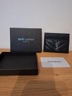 YSL Kaartenhouder – Zwart met Zilveren Logo, Handtassen en Accessoires, Portemonnees, Ophalen of Verzenden, Zo goed als nieuw