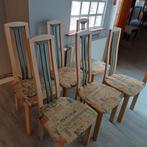 6 eetkamerstoelen, Huis en Inrichting, Stoelen, Ophalen, Gebruikt, Hout