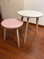 Bijzettafeltjes, Ophalen, Gebruikt, Rond, Hout