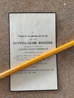 Oorlog 40-45 Politiek Gevangene DHR Hooghe  Moen 1883, Ophalen of Verzenden, Bidprentje