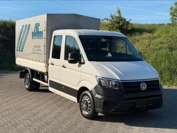 Volkswagen Crafter benne bâché 2.0 TDI Prêt à immatriculer, Autos, Achat, Euro 6, 7 places, Noir