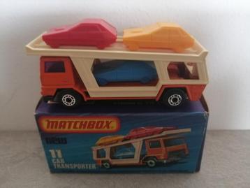 Lesney Matchbox Superfast #11 Car Transporter in doosje 