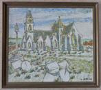 ALFONS BLOMME / KERK IN BRETAGNE / OLIEVERF / 79x89cm KADER, Ophalen