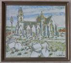 ALFONS BLOMME / KERK IN BRETAGNE / OLIEVERF / 79x89cm KADER, Enlèvement