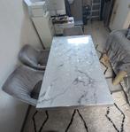 TABLE EN VERRE MARBREE, Huis en Inrichting, Tafels | Salontafels, Ophalen, 50 tot 75 cm, Glas, Nieuw