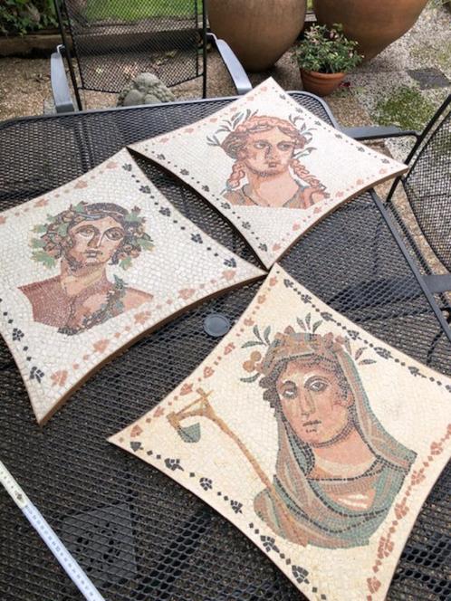 Echt mozaïek Romeinse of Griekse panelen ingelegd, Antiek en Kunst, Kunst | Schilderijen | Klassiek, Ophalen