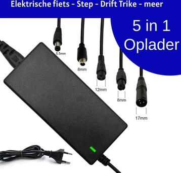 5 in 1 Oplader 36V / 42V 2A voor Lithiumbatterijen - Elektri beschikbaar voor biedingen