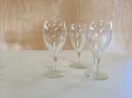 3 wijnglazen, Huis en Inrichting, Ophalen of Verzenden, Zo goed als nieuw, Glas, Glas of Glazen