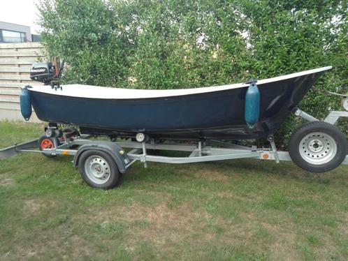 Sloep Tourboot met trailer en motor vaarklaar, Watersport en Boten, Sloepen, Gebruikt, Tot 10 pk, 3 tot 6 meter, Buitenboordmotor