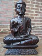 Statue de bouddha vintage statue de bouddha en bois 24cm, Comme neuf, Enlèvement ou Envoi