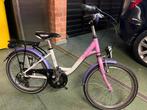 Meisjesfiets, paars/roze, 18inch, Fietsen en Brommers, Fietsen | Meisjes, Ophalen, Zo goed als nieuw, Versnellingen