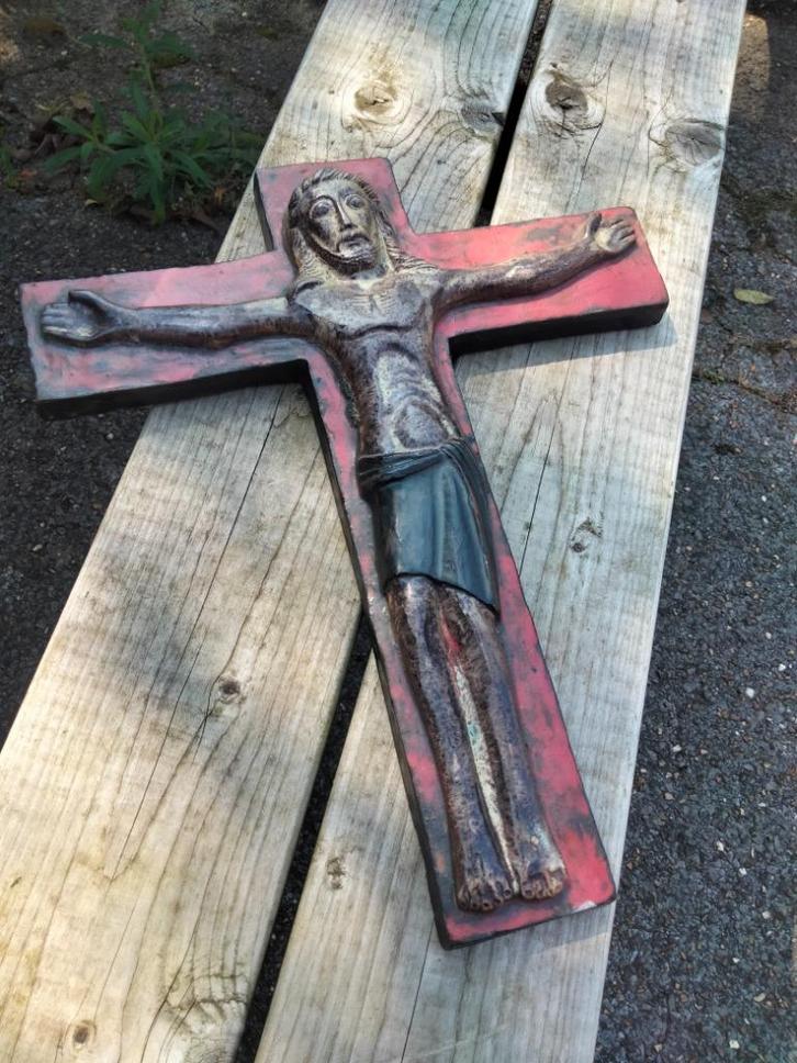 vintage Joost Marechal crucifix Perignem Amphora, Antiek en Kunst, Kunst | Overige Kunst, Ophalen of Verzenden