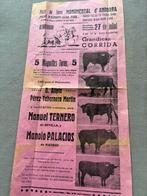 Poster stierengevecht vintage 1974 andorra, Ophalen