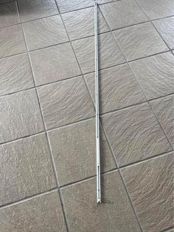 Gordijnrail ijzer wit 141 cm gordijngeleiders, Enlèvement ou Envoi, Neuf, Blanc, 100 à 150 cm